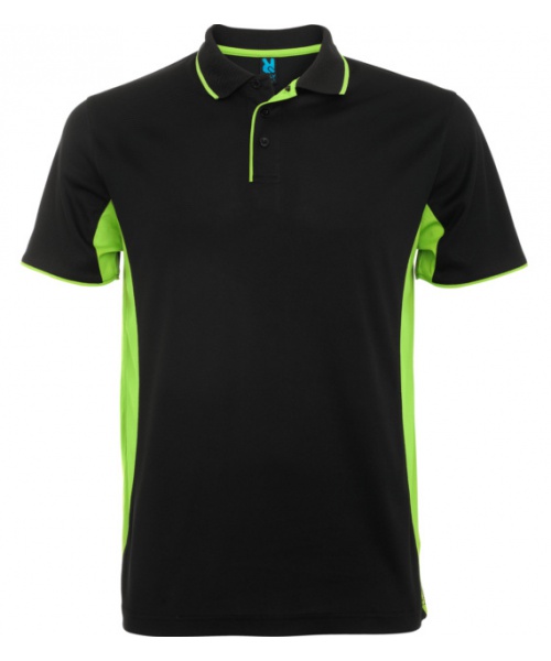 GastroPEX.cz  -  Pánská sportovní polo triko s krátkým rukávem Montmelo ROLY-černá/limetková zelená
